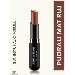 Lightweight Lip Powder Ultra Hafif Nemlendirici Stick Mat Ruj (005 Coffee Lover) 8682536061728