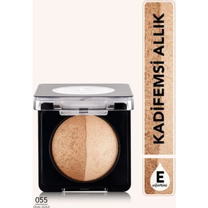 Baked Blush-On Yüksek Pigmentli & Doğal Işıltılı Fırınlanmış Allık (055 Dual Gold) 8682536051514