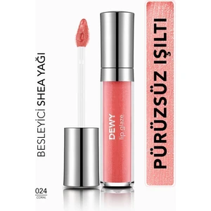 Dewy Lip Glaze Nemlendirici Etkili Yarı Transparan Dudak Parlatıcısı (024 Coral) 8682536069441