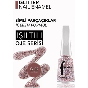 Glitter Yarı Transparan & Parlak Bitişli Simli Oje