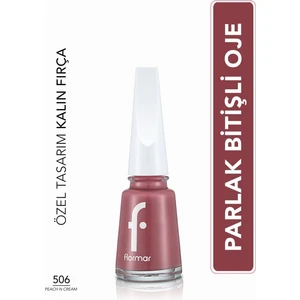 Klasik Parlak Bitişli Yüksek Pigmentli Oje (506 Peach N Cream)