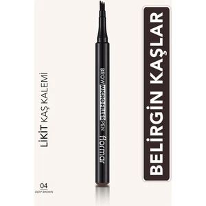 Brow Micro Filler Doğal Görünüm Veren Tarak Uçlu Likit Kaş Kalemi (004 Deep Brown) 8682536038546