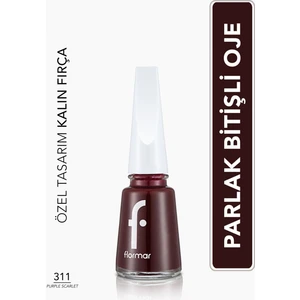 Parlak Bitişli Yüksek Pigmentli Oje (311 Purple Scarlet New) 8682536035866