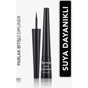 Vinyl Yoğun Renk Veren Suya Dayanıklı Parlak Eyeliner (001 Black) 8690604536498