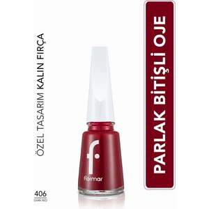 Klasik Parlak Bitişli Yüksek Pigmentli Oje (406 Dark Red New) 8682536036009