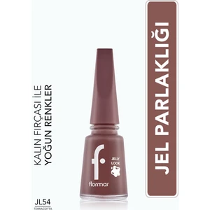 Jelly Look Yoğun Renk Veren Jel Görünümlü Parlak Oje (JL54 Terracotta) 8690604568864