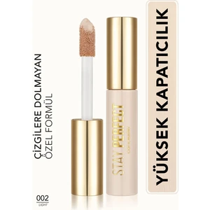 Stay Perfect Yüksek Pigmentli & Yarı Mat Bitişli Likit Kapatıcı (002 Light) 8682536085465