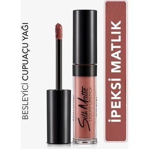 Flormar-İpeksi His Veren Silk Matte Nemlendirici ve Besleyici Mat Likit Ruj (002 Açık Gül Kurusu) 8690604397280