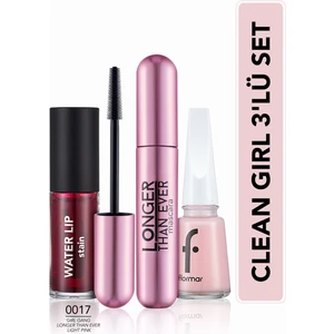 3’lü Makyaj Seti Renkli Seçeneklerle Günlük ve Gece Kullanıma Uygun