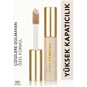 Stay Perfect Yüksek Pigmentli & Yarı Mat Bitişli Likit Kapatıcı (007 Light Beige) 8682536085564