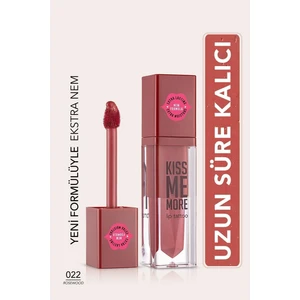Kiss Me More Yüksek Pigmentli & Mat Bitişli Nemlendirici Likit Ruj (022 Rosewood) 8682536040891