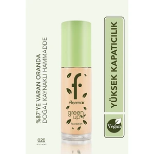 Green Up Kremsi Dokulu & Mat Bitişli Vegan Fondöten