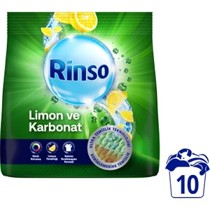 Toz Çamaşır Deterjanı Limon ve Karbonat Renkliler ve Beyazlar İçin Derinlemesine Temizlik 1;5 KG