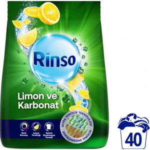 Toz Çamaşır Deterjanı Limon ve Karbonat Renkliler ve Beyazlar için Derinlemesine Temizlik 6 KG
