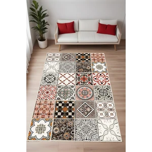 Noble Halı Dijital Baskı Patchwork Model Dekoratif Makinada Yıkanabilir Salon Mutfak ve Yolluk Halısı