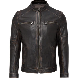 Kobe Erkak Kahverengi Deri Ceket 24WGF6546R4