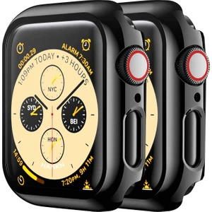 Apple Watch 9/8/se/7/6/5/4/3/2/1 Seri Uyumlu 45MM 44MM 42MM 41MM 40MM 38MM Akıllı Saat Parlak Şık Kasalı Ekran Koruyucu