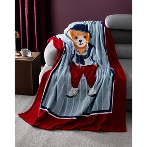 Madame Coco Fares Ayı Tek Kişilik Welsoft Polar Baskılı Battaniye - Bej