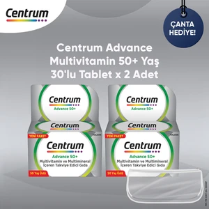 Advance Multivitamin 50+ Yaş 30'lu Tablet *2 Adet + Hediye Çanta