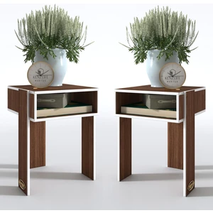 Kenzlife Kenzlife Komodin Sandro 2 Li Set Cvz Komidin 39*29*29 Orta Zigon Sehpa Minik Boy (M)