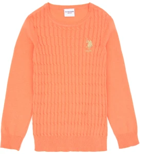 U.S. Polo Assn. Kız Çocuk Somon Kazak /Triko 50288894-VR047
