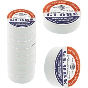 19MM Pvc Elektrik Izole Bant Beyaz Izolasyon Bandı 5 Mil x 3/4 x 30 0.13MM X19MM x 10 Yds.