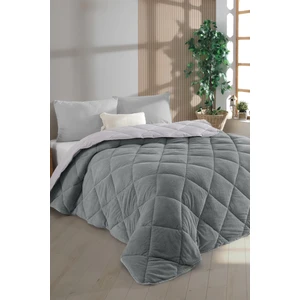 Zeynep Tekstil Çift Kişilik Lüx Wellsoft Yorgan Çift Taraflı 195 x 215 cm Gri