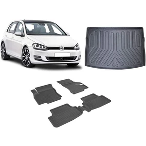 Volkswagen Golf 7-7.5 2013-2020 4.5D Havuzlu Paspas 3D Bagaj Havuzu Set