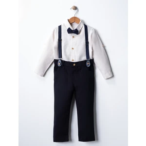 Erkek Bebek&çocuk Takım Elbise Papyon ve Salopetli 4'lü Set