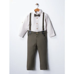 Erkek Bebek&çocuk Takım Elbise Papyon ve Salopetli 4'lü Set