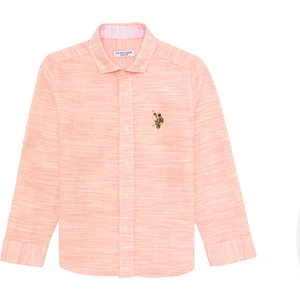 U.S. Polo Assn. Erkek Çocuk Turuncu Gömlek Desenli 50264103-VR051