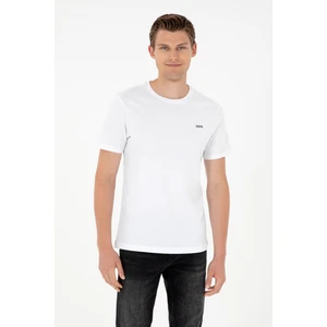 U.S. Polo Assn. Erkek Beyaz Tişört Basic 50284640-VR013