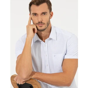Pierre Cardin Erkek Açık Mavi Regular Fit Kısa Kollu Gömlek 50252474-VR003