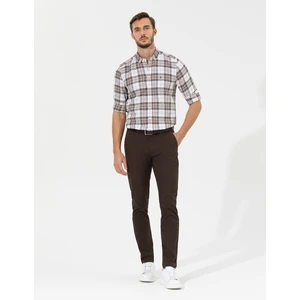 Pierre Cardin Erkek Kahverengi Slim Fit Kanvas Pantolon 50265904-VR029