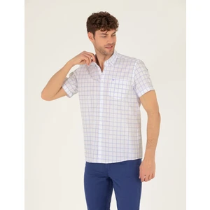 Pierre Cardin Erkek Mavi Regular Fit Kısa Kollu Gömlek 50252482-VR036