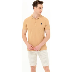 U.S. Polo Assn. Erkek Camel Tişört Basic 50263238-VR015