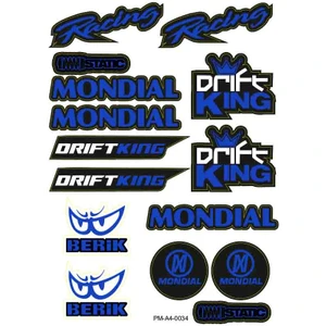 Rebon Moto Design Mondial Drift Motosiklet Çoklu Sticker Seti 03