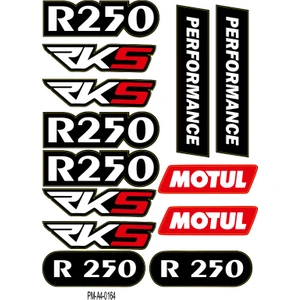 Rks R250 Tasarımlı Ekipman Kask Motorsiklet Sticker Seti 05