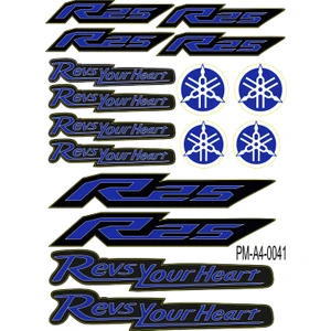 Rebon Moto Design Yamaha R25 Motosiklet Çoklu Sticker Seti 01