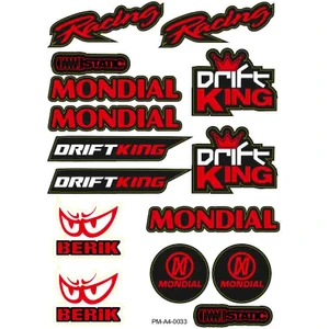 Rebon Moto Design Mondial Drift Motosiklet Çoklu Sticker Seti 02