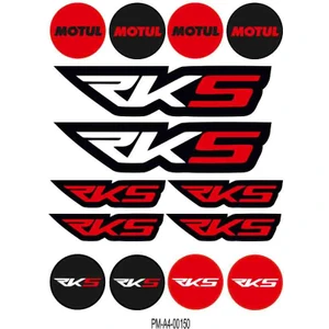 Rebon Moto Design Sponsor Rks Motul Tasarımlı Ekipman Kask Motorsiklet Sticker Seti 01