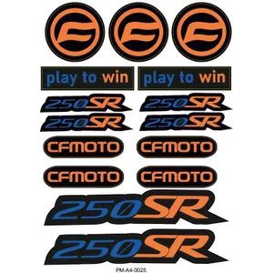 Rebon Moto Design Cfmoto 250SR Motosiklet Çoklu Sticker Seti 04