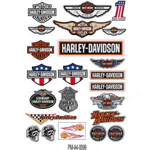 Sponsor Harley Davıdson Ekipman Kask Motorsiklet Sticker Seti 01