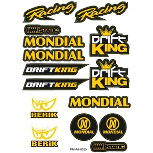 Rebon Moto Design Mondial Drift Motosiklet Çoklu Sticker Seti 04