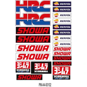 Rebon Moto Design Hrc Repsol Sponsor Ekipman Kask Motorsiklet Sticker Seti 01