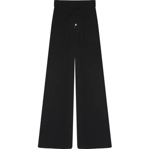 Beli Lastikli Bol Paça Pantolon Siyah