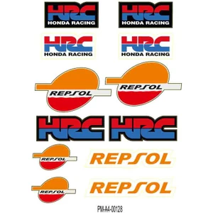 Rebon Moto Design Sponsor  Hrc Repsol Tasarımlı Ekipman Kask Motorsiklet Sticker Seti 01