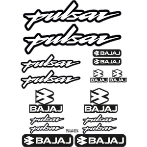 Rebon Moto Design Pulsar Bajaj Motosiklet Çoklu Sticker Seti 01