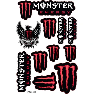 Rebon Moto Design Monster Energy Tasarımlı Ekipman Kask Motorsiklet Sticker Seti 03