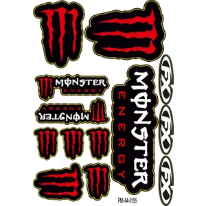 Rebon Moto Design Monster Energy Tasarımlı Ekipman Kask Motorsiklet Sticker Seti 01